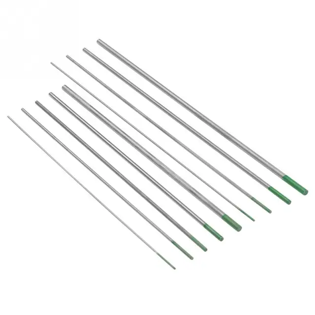 10Pcs Pure Tungsten Electrodes WP Green Tip 1.0/1.6/2.0/2.4/3.2mm for AC Tig Welding