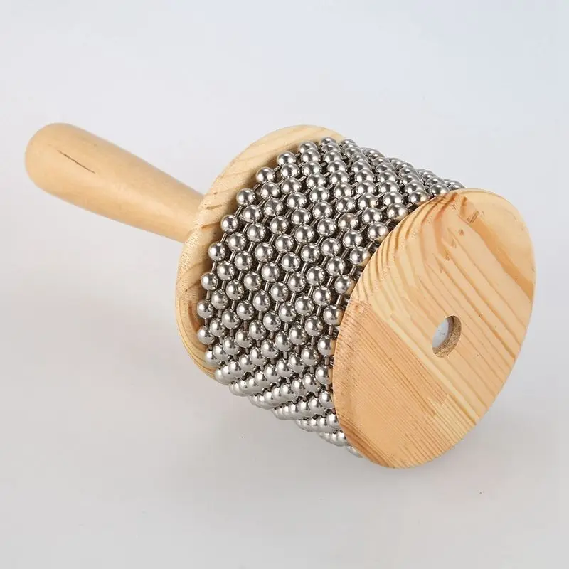 

Wooden Cabasa Percussion Band Student Children Kid Instrument Pop Hand Shaker