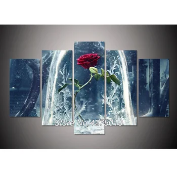 

DIY Diamond Painting Cross Stitch Kit Full Diamond Embroidery 5D Square Diamond Mosaic Home Decor Red roses Flowers 5pcs ML077