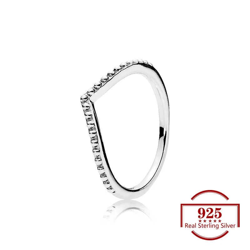 

925 Sterling Silver Heart-shaped Zircon Geometric Simple Ring for Trendy Jewelry Original Ring Women Jewelry Wedding Party Gift