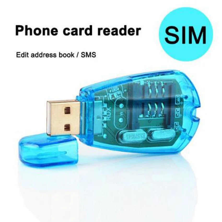 Высокое качество синий USB Мобильный телефон Стандартный SIM Card Reader копия писатель SMS резервного копирования GSM/CDMA+ CD