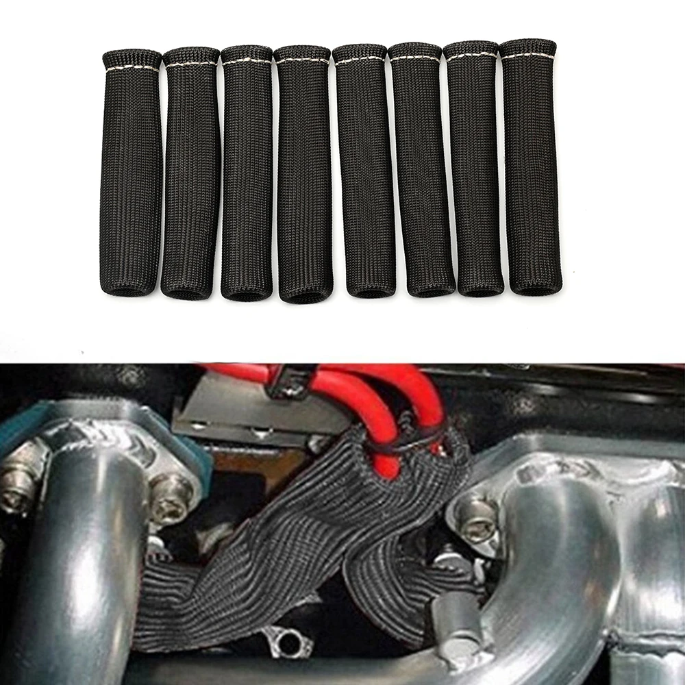 Lot De 8 Protections Pour Bougies D'allumage – 2500 ° – Manchons De Protection Thermique De Rechange Pour Bougie D'allumage LS1/LS2 SBC BBC 350 454 De 15,2 Cm, Bleu