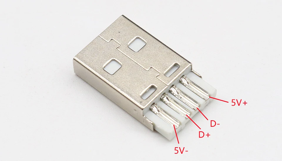 10 шт./лот DIY USB 2,0 Мужской сборки адаптер Разъем гнездо черный, белый цвет