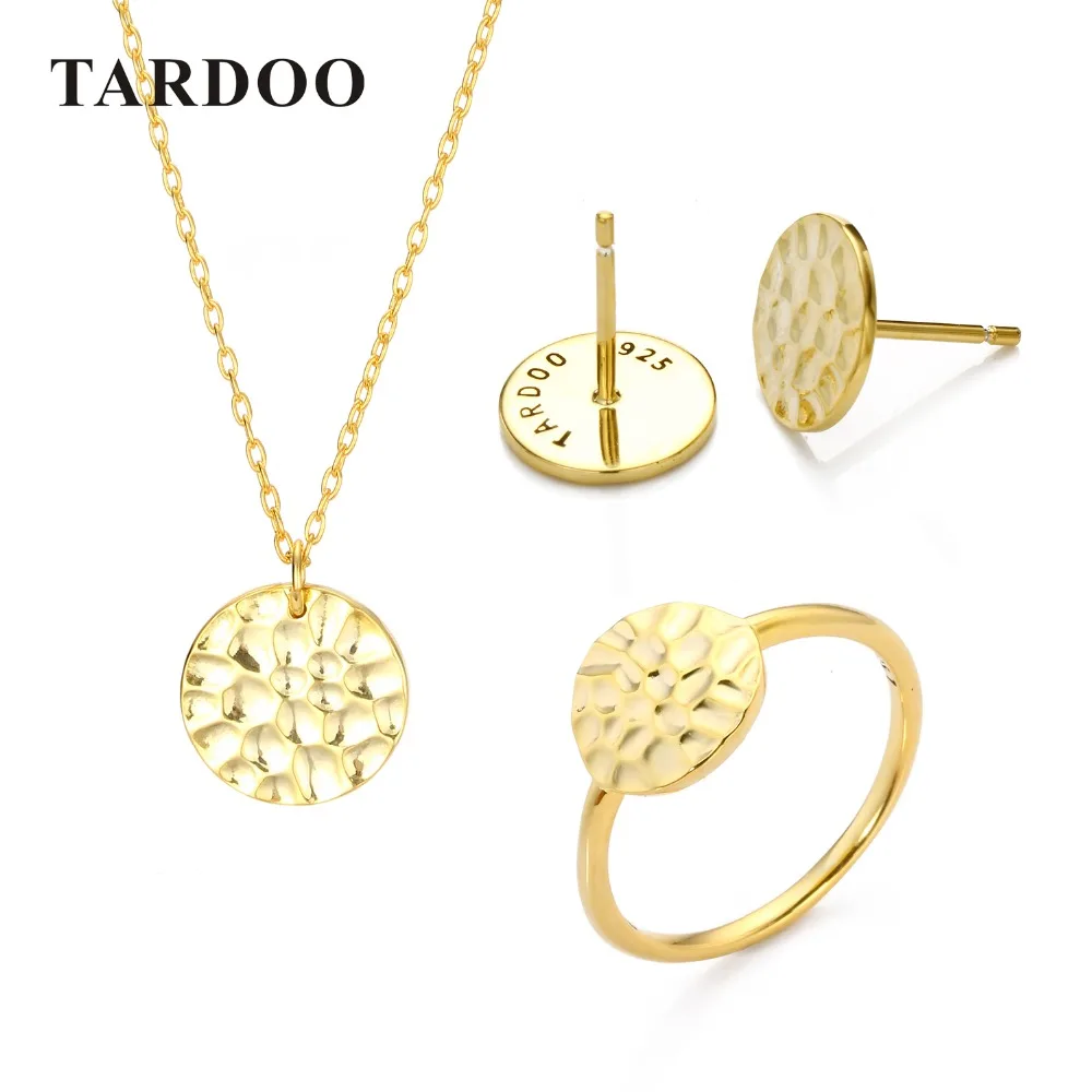 

e-Manco 925 Sterling Silver Stud Earrings Jewelry Set Round Pendants Necklaces For Women Femme Rings Two Colors Fine Jewelry