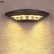 IWHD Наружное освещение Водонепроницаемый IP65 светодиодный настенный светильник ворота Тераса Двор Сад Светильники для крыльца Buitenverlichting 4 Вт светодиодный внешний вид