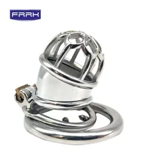 FRRK 304 Stainless Steel Chastity Belt Lockable Penis Cage Cock Ring and Male Chastity Device With Urethral Catheter Adult Game long cock cage stainless steel chastity device cage with dilator urethral sounds new penis ring bdsm man prevent erection