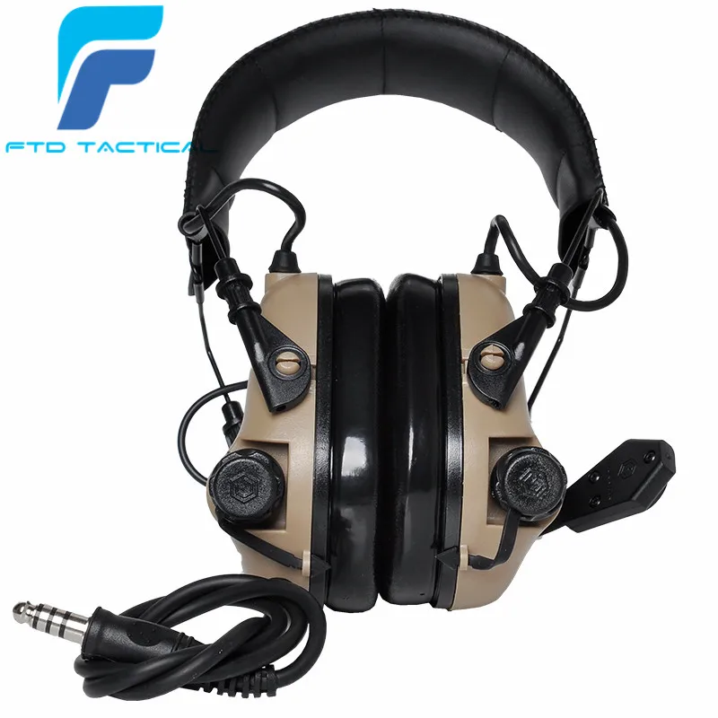 

Electronic Noise Reduction Communication Earmuffs With Military Communications Cable (Nexus Tp-120) Nrr22