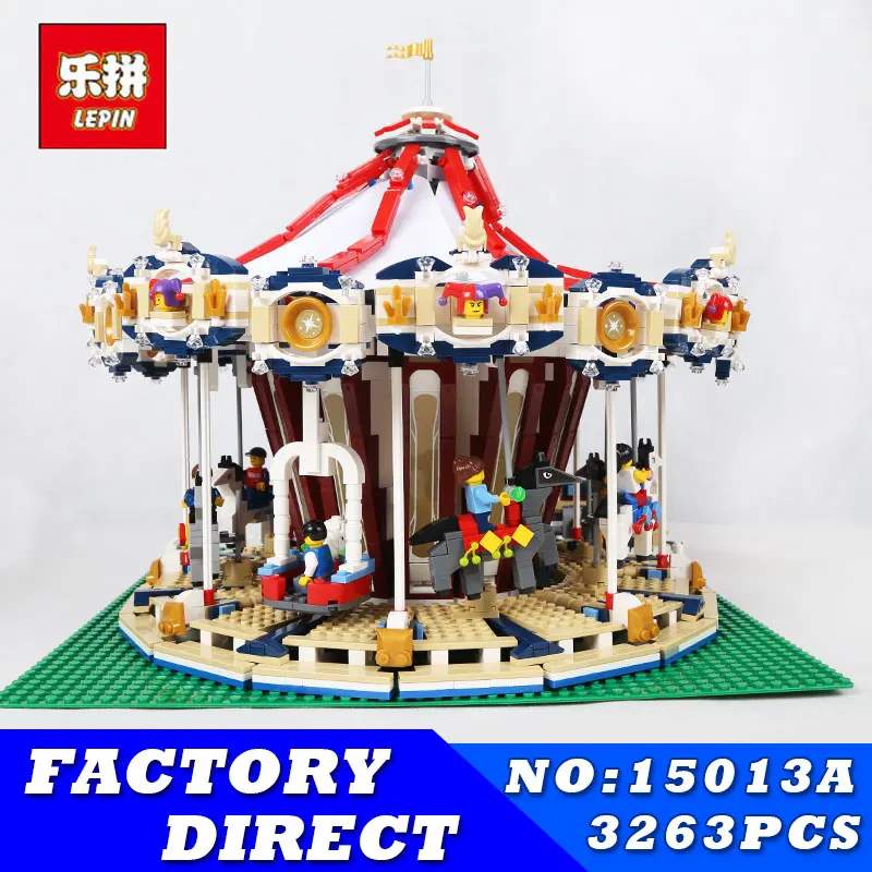 

LEPIN 15013 3263Pcs City Street Creator Carousel Model Building Blocks Bricks Toys for Children Compatible 10196 Birthday Gift