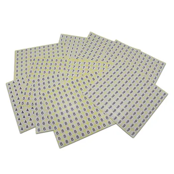 

DHL 79200Pcs/Lot 1.3cm 0.5inch Round White From 0 to 9 Numbers Stickers Paper Sheet Self Seal Circle Numbers Sticker Label