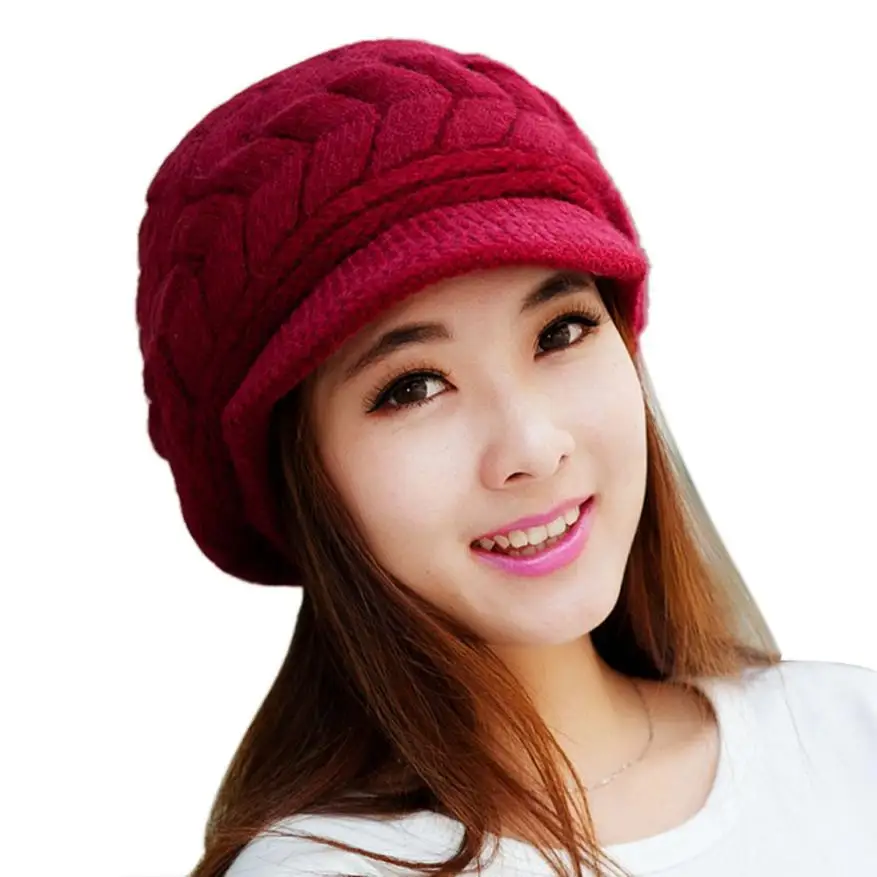 

8 Colors New 2017 Knitted Fashion winter hats girls Women Hat Winter winter jacquard beanie hat Sombreros de invierno