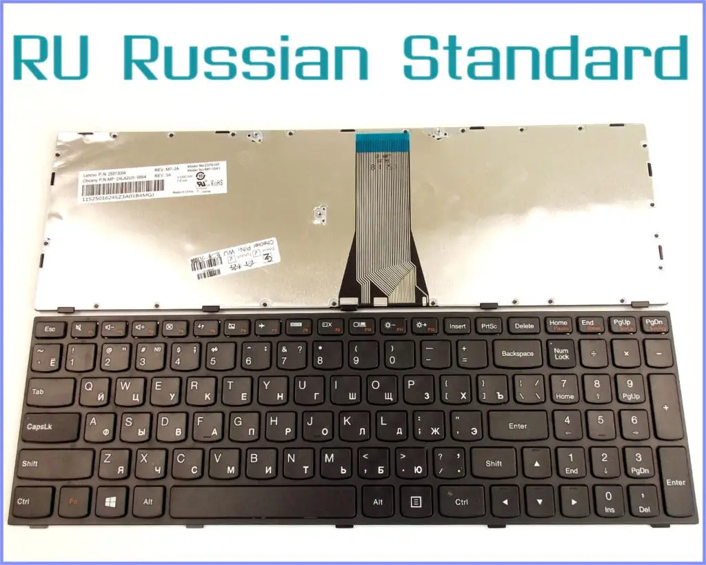 

Russian RU Version Keyboard for LENOVO 9z.NB4SN.001 PK1314K2A00 PK1314K1A00 PK130TH1A00 MP-13Q13US-686 Laptop with Frame