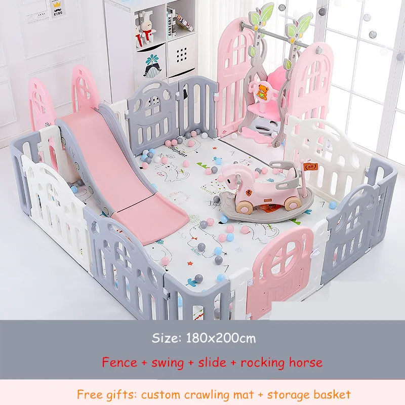 Kids Baby Fence Playground Indoor Family Amusement Park Baby Toddler Fence Safety Playpen for Baby Barriere De Securite Enfant Kids Baby Fence Playground Indoor Family Amusement Park Baby Toddler Fence Safety Playpen for Baby Barriere De Securite Enfant