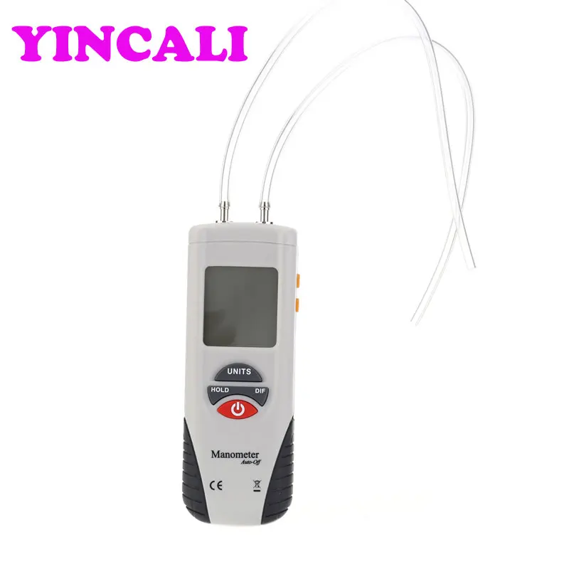 

3PCS/LOT High Accuracy Mini Digital Manometer HT-1890 Air Pressure Gauge Differential Gauge large LCD Back light dual display