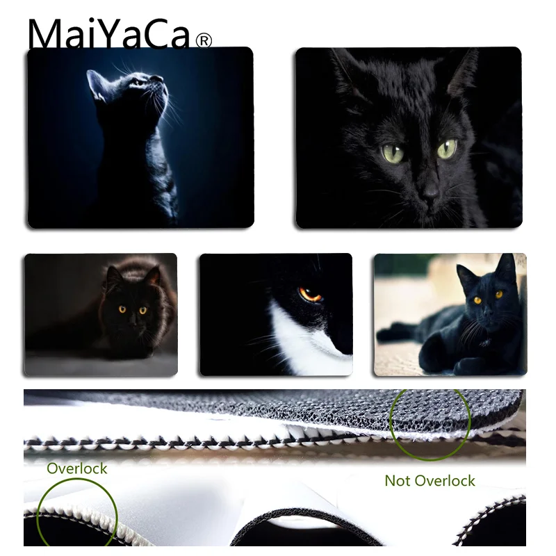 

MaiYaCa The black cat Mouse Pad for Laptop Size for 18X22CM Speed Version Gaming Mousepads