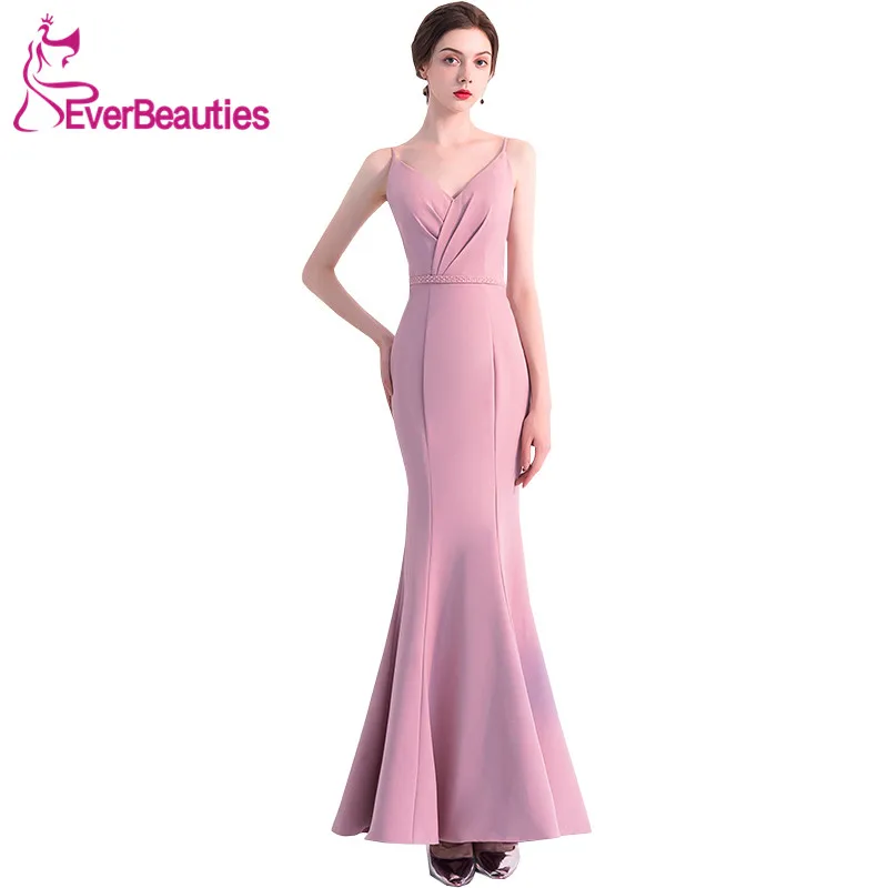 Вечерние платья русалки Длинные женские румяна Robe De Soiree 2019 сексуальные спинки Abiye
