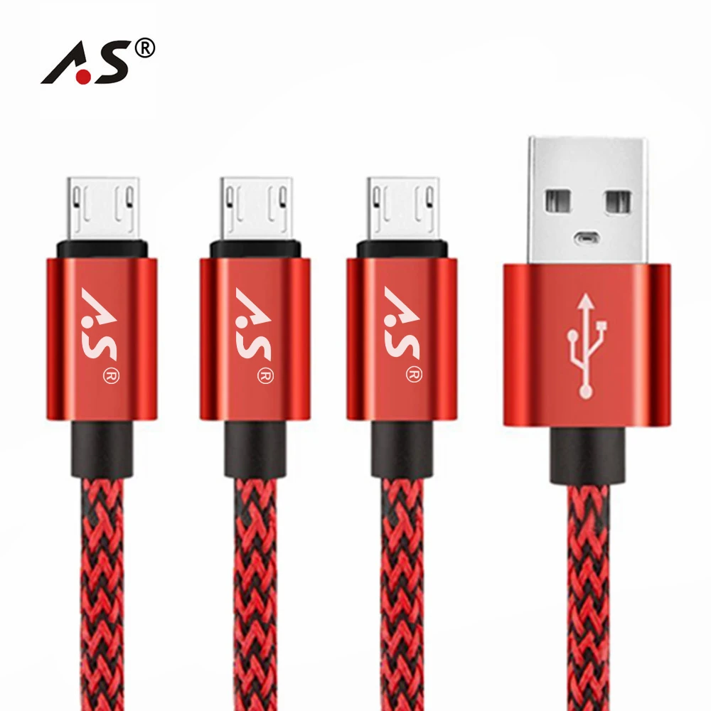 

A.S Micro USB Cable Fast Charging Wire for Android Mobile Phone Data Sync Charger Cable 3M 2M 1M For Samsung HTC Xiaomi Sony