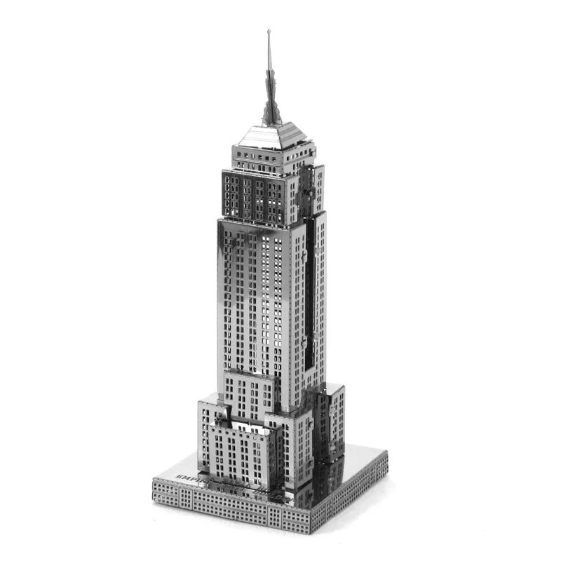 

3D Metal Puzzle Famous Building For Chrysler Building Model Assemble Kits Puzzle Laser Cut Jigsaw Toys for Beginner