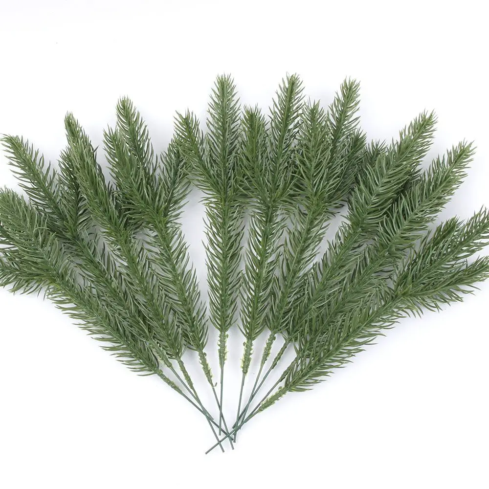 

10Pcs Artificial Flower Fake Plants Pine Branches Christmas Tree For Christmas
