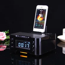 NFC Bluetooth динамик зарядная док-станция для iPhone и Android с fm-радио будильником