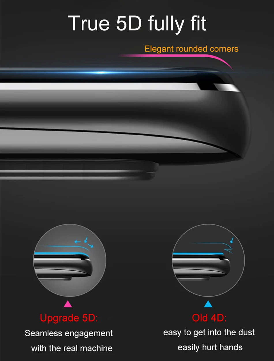 5D Tempered Glass for Samsung Galaxy A8 Full Cover Screen Protector for Samsung Galaxy A9 Star Lite A6 Plus A5 A7 A3 Glass Film  (6)