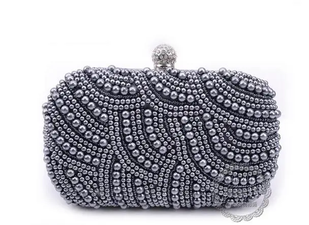 White Off-White Floral Pearl Crystal Diamond Bead Sequin Embellished Evening Clutch Bag Bags & Purses Handbags Clutches & Evening Bags 