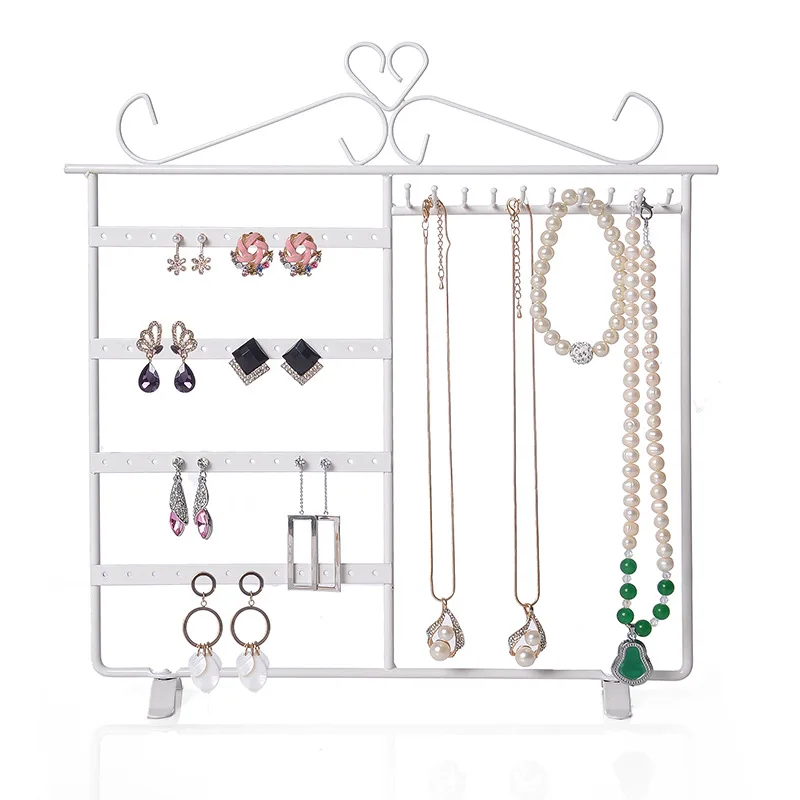 

Big Earrings Necklace Jewelry Stand Holder Display Rack Simple Style Ear Studs Metal Stand Holder Display Shelf Jewelry