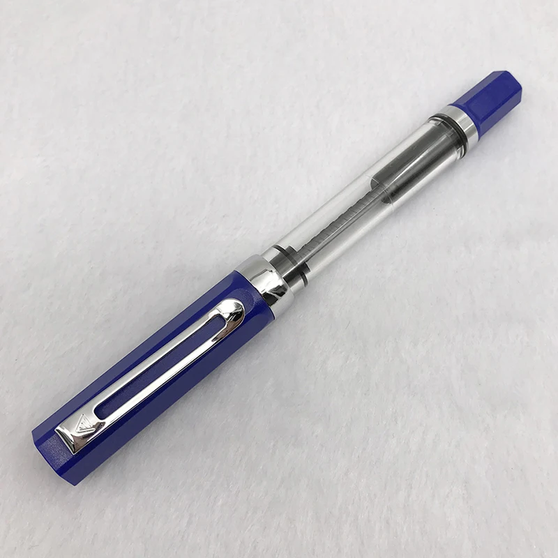 1 шт. прозрачная перьевая ручка F/EF перо для выбора Lanbitou пластиковые ручки для студентов Calligranphy чернила школьные принадлежности канцелярские принадлежности - Цвет: matte blue