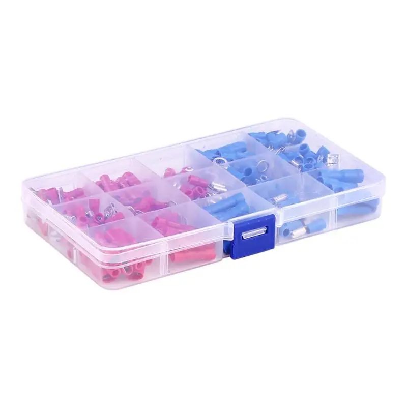 

200pcs Assorted crimp terminals Box kit Electrical Cable Wiring Connector Insulated Cold-pressed Terminals