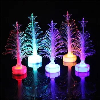 

5pcs color LED luminous Christmas tree shape desktop decoration interior decoration Gift for children WWO66