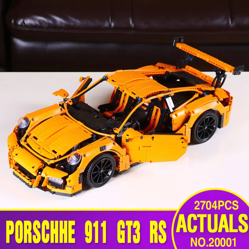 font b LEPIN b font 20001 technic series 911 GT3 RS Model Building Kits Minifigures