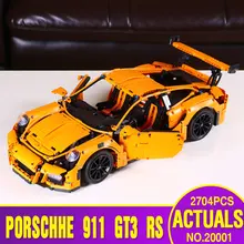 LEPIN 20001 technic series 911 GT3 RS Model Building Kits Minifigures Blocks Bricks Boy Toys Compatible 42056 Christmas Gift