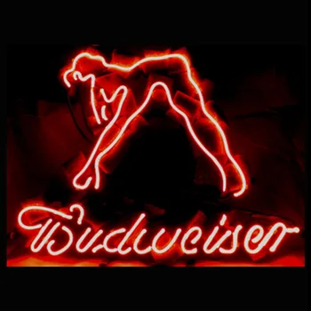 

BUDWE Neon Sign Lamp Fairy lights real Block Neon sign Boards neon sig Neon Sign Beer Bar Pub Arts Craft custom LOGO Sign 17X14