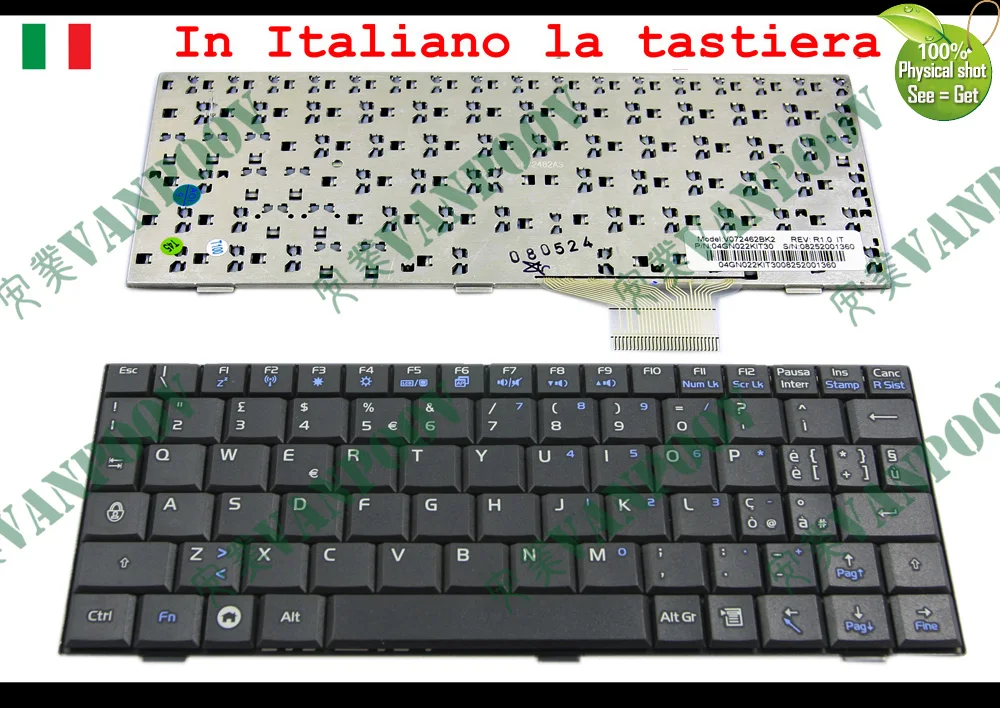 New Laptop keyboard for ASUS EeePC 700 701 701SD 900 901 900hd 900A 2G 4G 8G Series Black Italian IT Version - MP-07C63I0-528 | Компьютеры