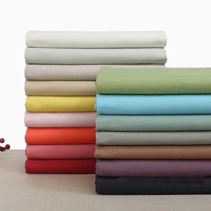Хлопчатобумажная ткань повседневные брюки халат платье Diy вышивки крестом одноцветное белье одноцветная ткань
