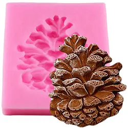 Рождество сосновые шишки Форма Торт помадка Плесень Конфеты шоколадные силиконовые формы форма для печенья DIY торт украшения выпечки