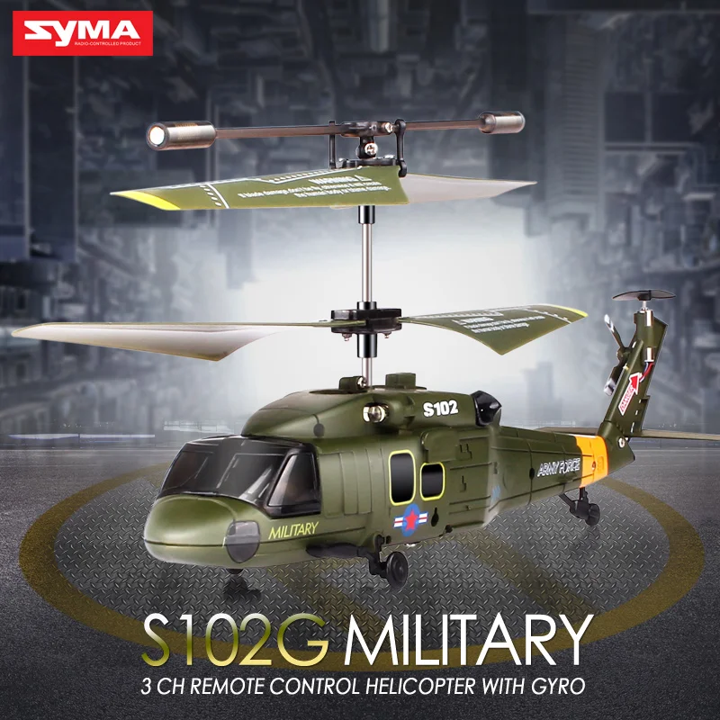 

SYMA 3.5CH Mini Simulation Army RC Helicopters Black Hawk/Cobra/Apache/Coast Guard S102G S108G S109G S111G RC Toys for Kid