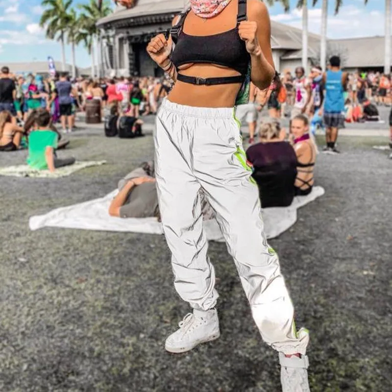 neon stripe trousers