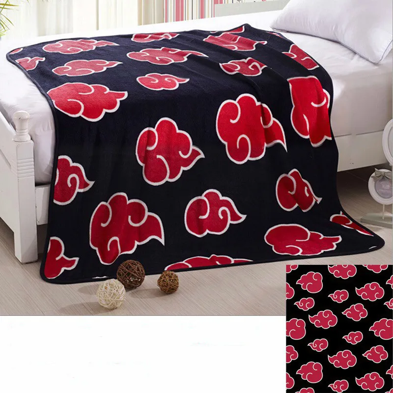 

New Anime Naruto Shippuden Akatsuki Soft Warm Coral Fleece Plush Throw Blanket Bed rug dropship 150x200/120x150cm 1pcs kids gift