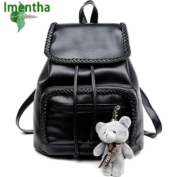 

black women leather backpack waterproof backpack mochilas femininas mochilas mujer rucksack women mochila de couro mulheres