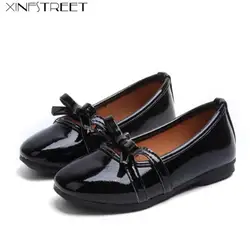 Xinfstreet обувь для детей для девочек без шнуровки из искусственной кожи детская обувь для девочек, детская танцевальная обувь Размеры 21-36