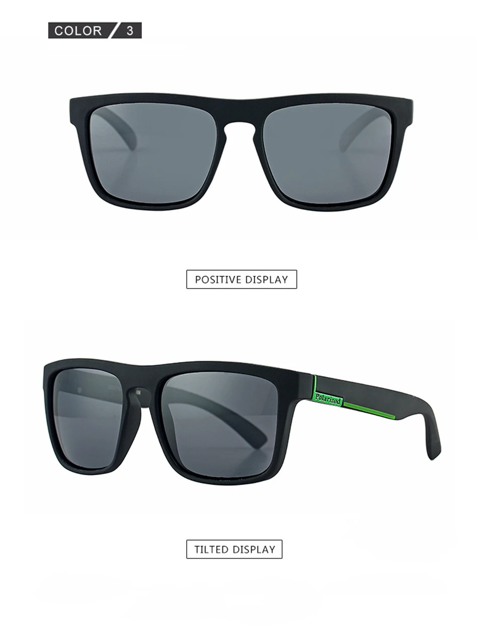 jumlai Fashionable Polarized Sunglasses Men Women Reflective Coating Square Sun Glasses UV400 Driving Fishing Sport Eyewear (6)