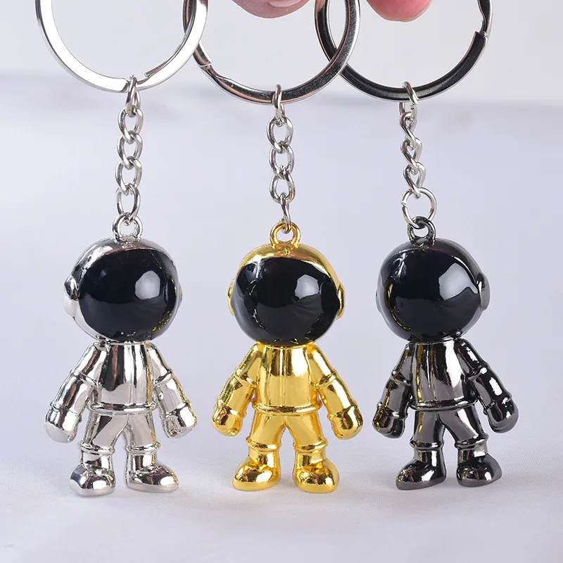Модный металлический астронавт, мужской брелок, связка с космонавтом, для пары, для бойфренда, ювелирная цепочка для ключей в подарок, 3 цвета, аксессуары для сумок