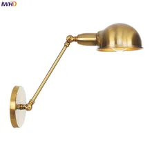 IWHD Vintage Nordic LED Wall Lamp Iron RH Wandlamp Retro Wall Lights For Home Fixtures Stairs LED Light Applique Luz Pared iwhd vintage glass lampara pared creativeretro iron loft wall lamp black bedroom lighting stairs beside reading light fixture