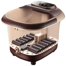 12 роликов, автоматическая технология разделения, массажная ванна для ног, подогрев, домашняя термостатическая ванна для ног, бочонок, инструмент для ухода за ногами