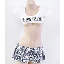 Забавные плиссированные юбки в японском стиле Harajuku с 3D принтом забавная короткая хлопковая юбка аниме нижнее белье мини-платье