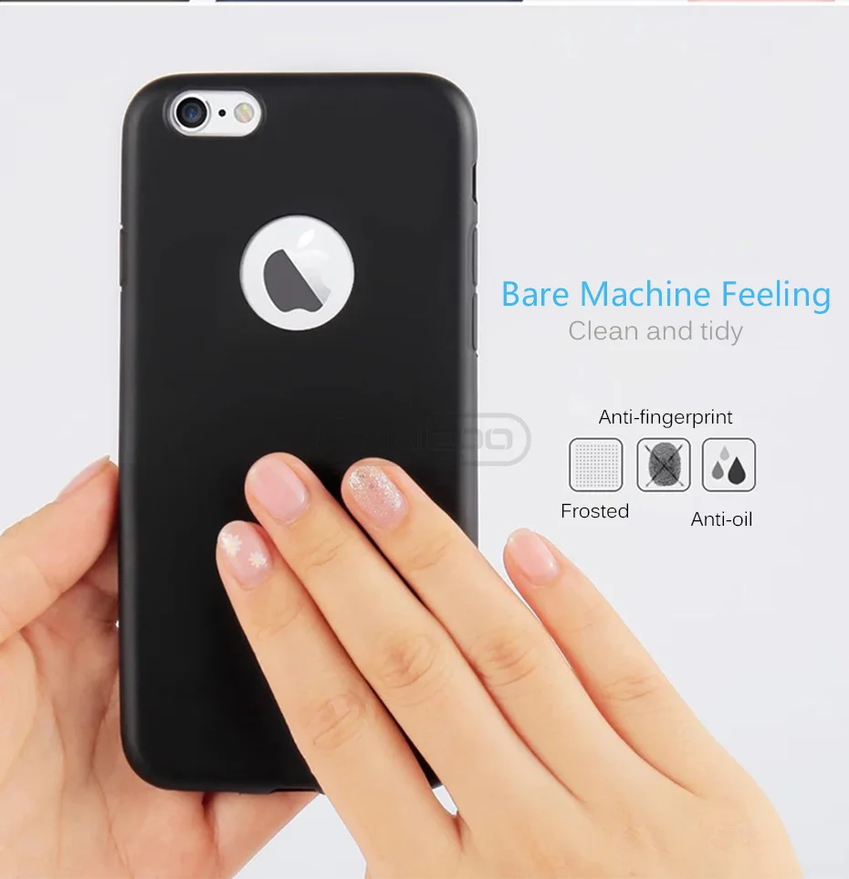 YAMIZOO Coque Cover For iPhone 7 Case 6 Shockproof Silicone Cute Girl Black Phone Cases For iPhone 7 6s 6 Case x 8 Plus 5 5s se  (3)