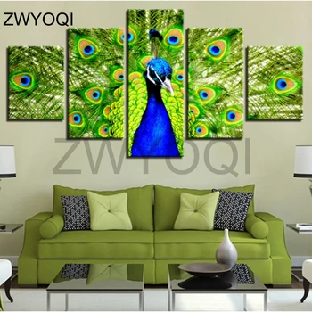 

Full Square Diamond embroidery Peacock opening Full Round Diamond mosaic peacock DIY 3D Diamond painting Cross stitch peacock