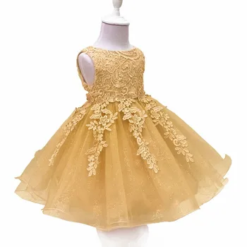 

Girl Wedding Dress 2019 New Korean Princess Fluffy Lace Dress Vestido Kids Dresses For Girls