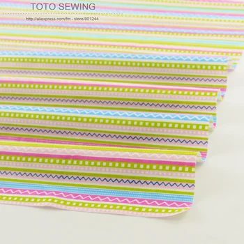 

Printed strips patterns 50cmx160cm/piece cotton fabric tilda quilting sewing for baby bedding clothing tecido free shipping