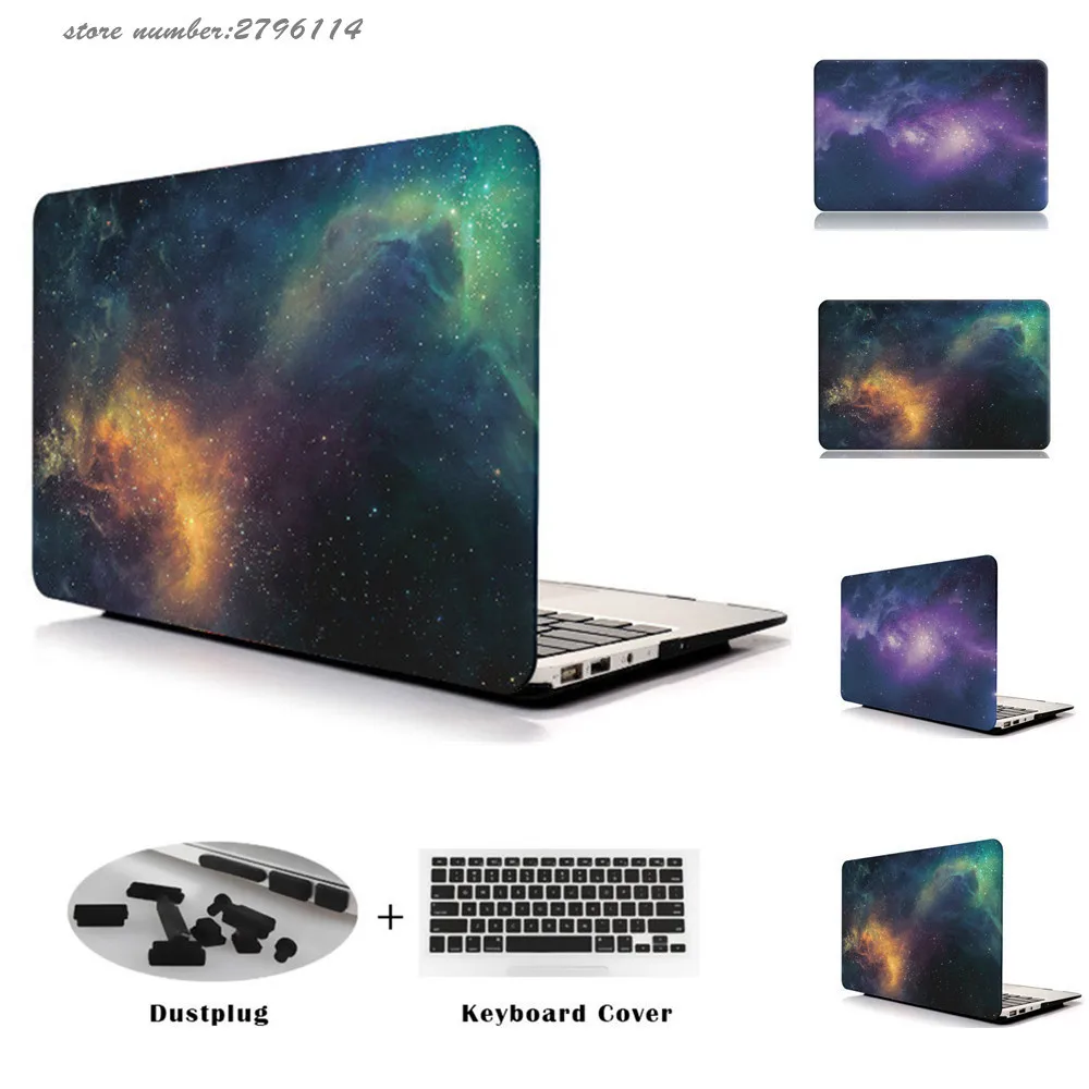 Чехол серии Night Sky Star черный жесткий оптовая цена для Macbook Air 13 11 Retina 12 Pro 15 чехлы